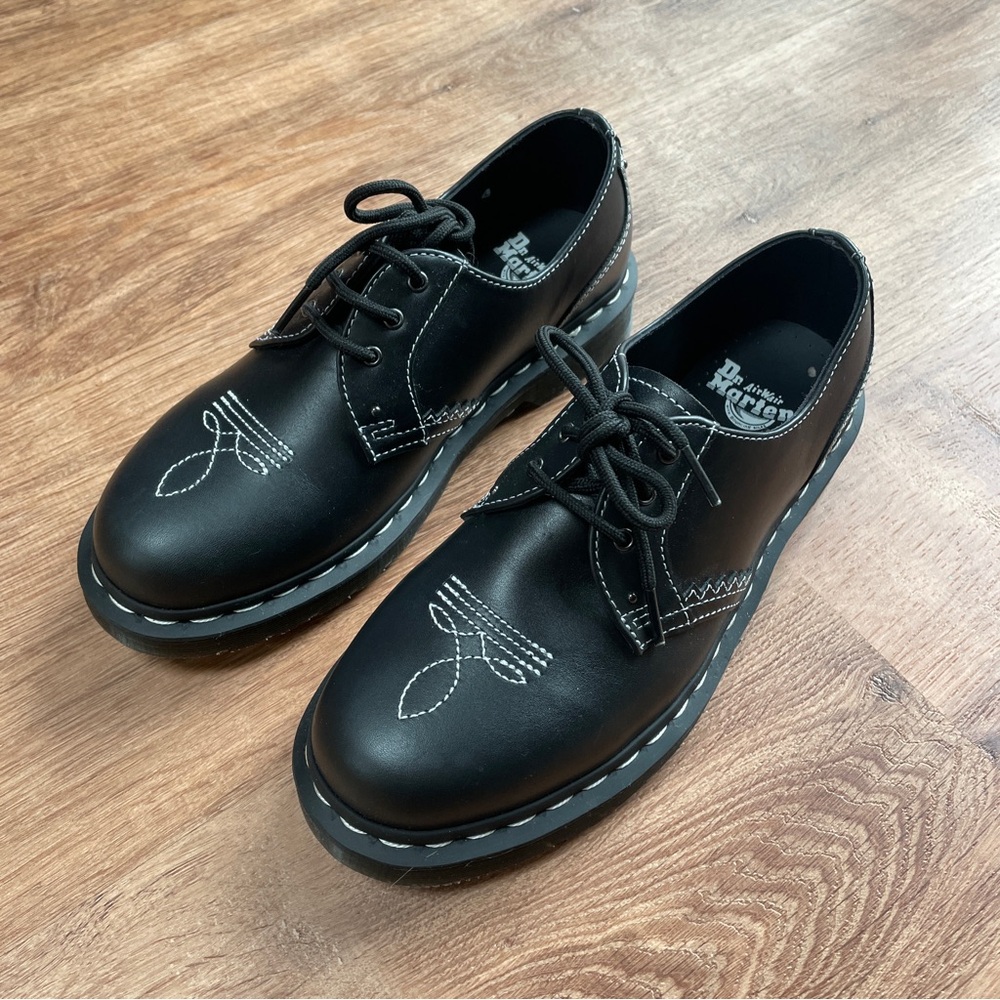 Doc Dr. Martens Oxford Shoes Gothic Americana Womens Size 8 Black NWOB #